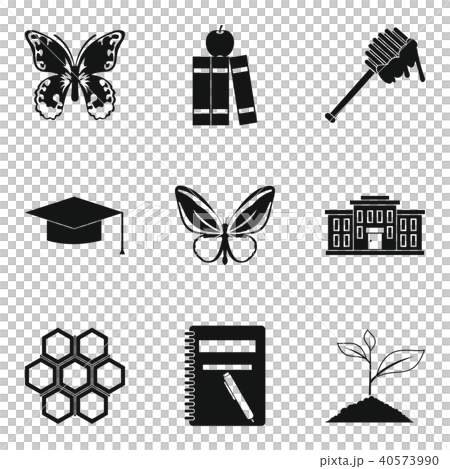 Beetle icons set, simple style Beetle icons set, simple style 40573990