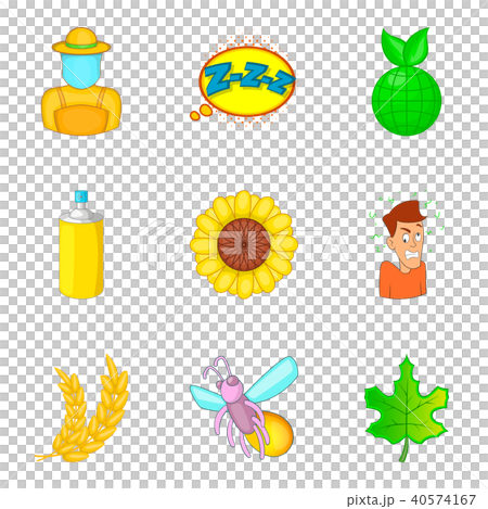 Small insect icons set, cartoon style 40574167