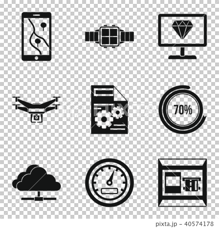 User interface icons set, simple style 40574178