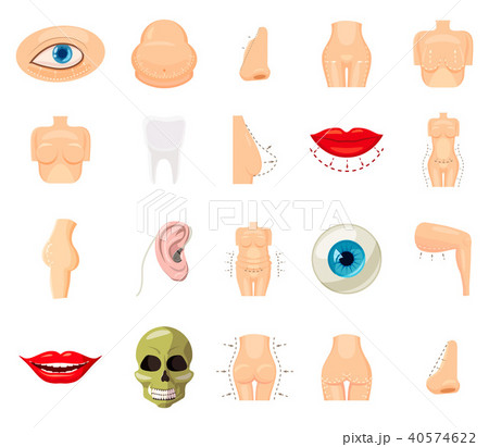 Human body icon set, cartoon style Human body icon set, cartoon style 40574622