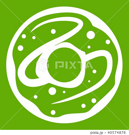 Glazed donut icon green 40574876