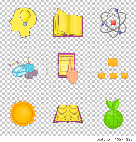 Academic icons set, cartoon style Academic icons set, cartoon style 40574883