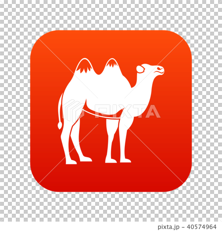 Camel Icon Digital Redのイラスト素材