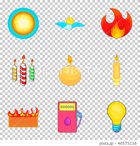 Searchlight icons set, cartoon style Searchlight icons set, cartoon style 40575138