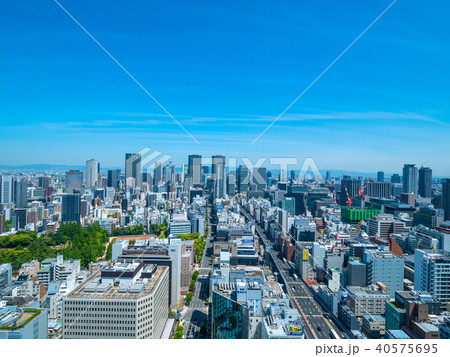 大阪の超高層ビル街の写真素材