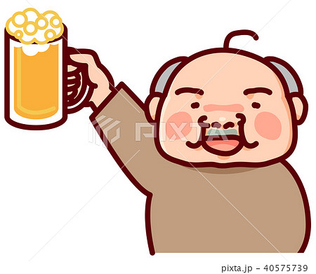 お酒を飲む男性のイラスト素材