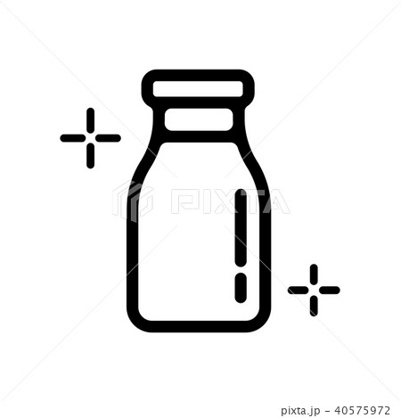 牛乳瓶 ミルク アイコン 新鮮 しぼりたて のイラスト素材