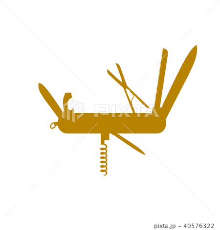 Silhouette of multifunctional knife  40576322