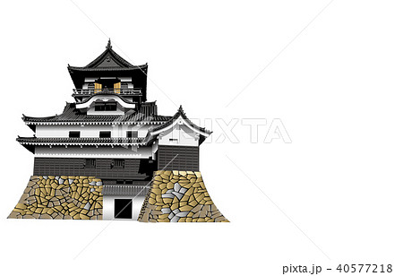 日本の城現存天守犬山城のイラスト素材