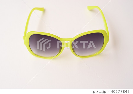 Modern fashionable sunglasses on white background 40577842