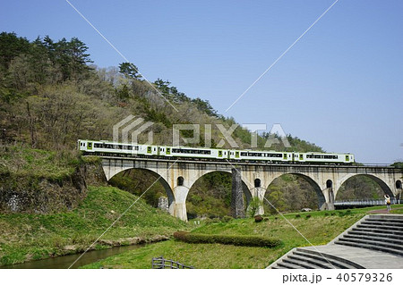 釜石線のメガネ橋 40579326