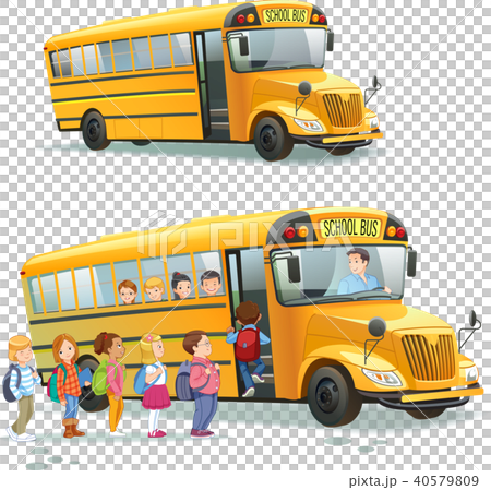 スクールバス shool busのイラスト素材 [40579809] - PIXTA