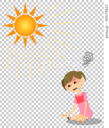 Girl heat stroke Girl heat stroke 40579821