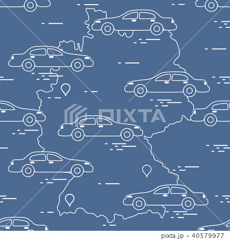 Pattern with cars and map of Germany Travel and Pattern with cars and map of Germany Travel and 40579977