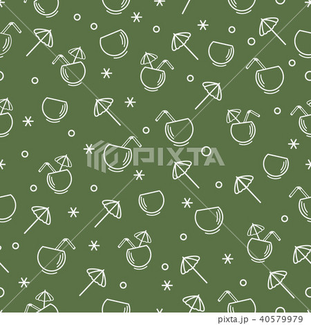 Cute seamless pattern with cocktail in half Cute seamless pattern with cocktail in half 40579979