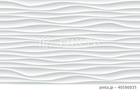 White wave pattern vector abstract 3D background のイラスト素材 [40580835] - PIXTA