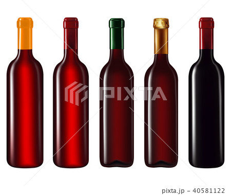 Wine bottles in row Wine bottles in row 40581122