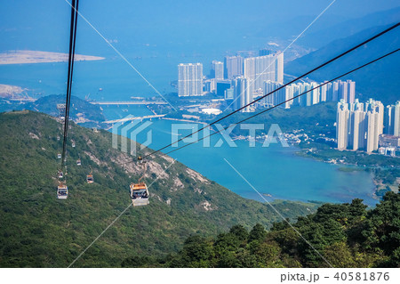 Cable car service to Ngong Ping Village in Hong Ko 40581876