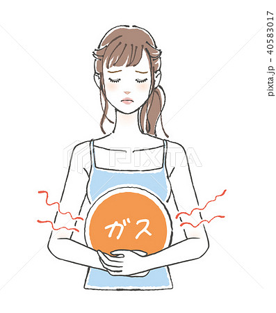 ガスで悩む女性 40583017