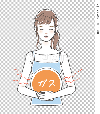 ガスで悩む女性 40583017