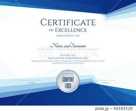 Certificate template, border frame, Diploma design 40583526