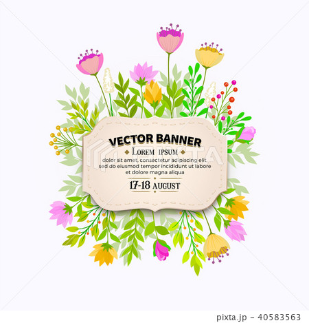 Floral frame design 40583563