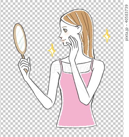 看鏡子的婦女 40583739