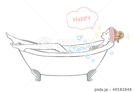 入浴中の女性 ヘアバンド 40583848