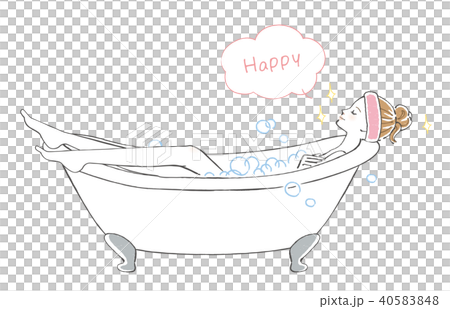 入浴中の女性 ヘアバンド 40583848