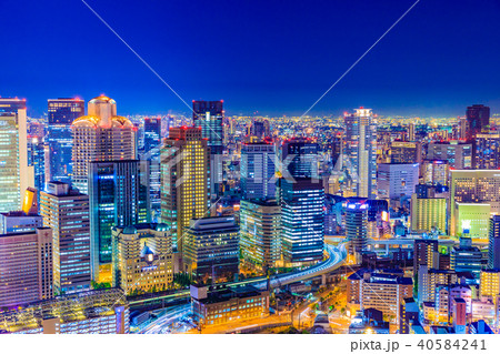 大阪　キタ　都市景観 40584241