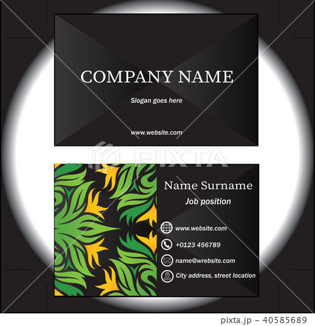 Abstract modern black business card vector EPS10 40585689