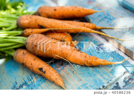 carrots on a vintage wooden background 40586236