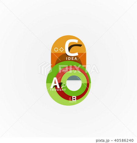 Paper infographic banner template with a b c options, infographics elements 40586240