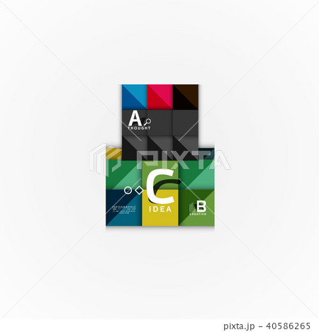 Paper infographic banner template with a b c options, infographics elements 40586265