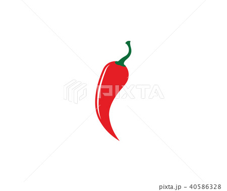 Red hot natural chili icon Red hot natural chili icon 40586328