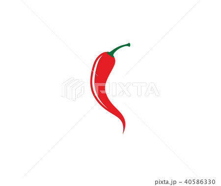 Red hot natural chili icon 40586330