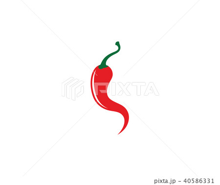 Red hot natural chili icon 40586331