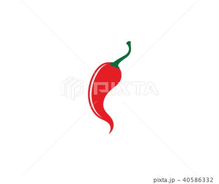 Red hot natural chili icon 40586332
