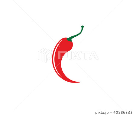 Red hot natural chili icon Red hot natural chili icon 40586333