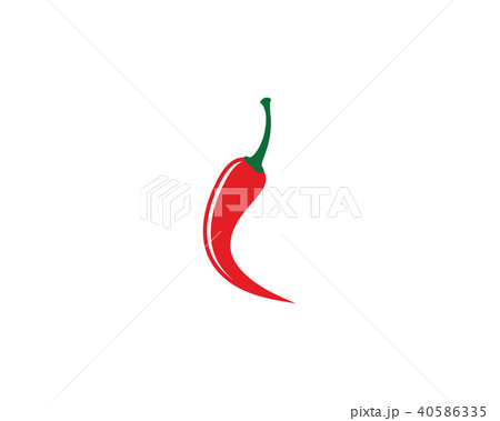 Red hot natural chili icon Red hot natural chili icon 40586335