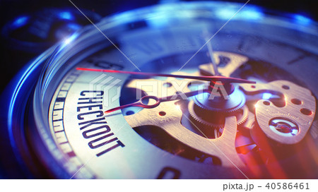 Checkout - Phrase on Vintage Pocket Watch. 3D. 40586461