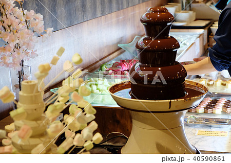 マシュマロとチョコフォンデュ 40590861