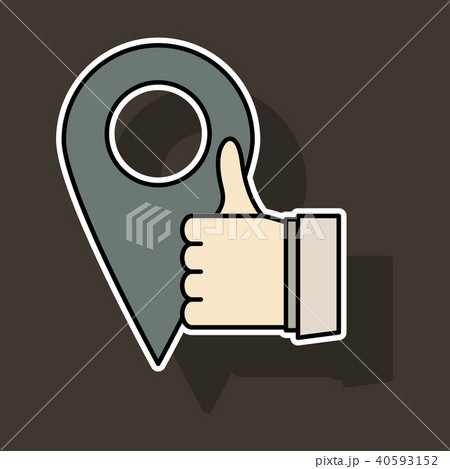 Like vector icon. Sticker web pointer in eps  40593152