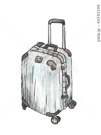 Suitcases for travel on white background 40593299