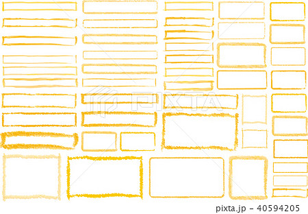 手描きのフレーム黄色 手描きのフレーム黄色 40594205