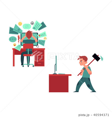 Vector information overload concept set Vector information overload concept set 40594371