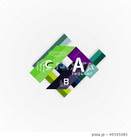 Abstract geometric option infographic banners, a b c steps process 40595085