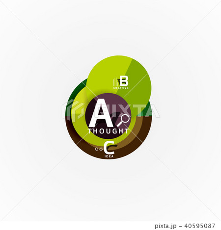 Abstract geometric option infographic banners, a b c steps process 40595087