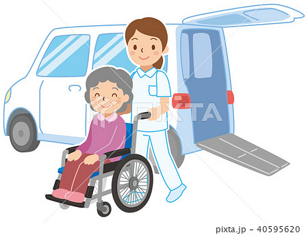 車いす仕様車での送迎 車いす仕様車での送迎 40595620