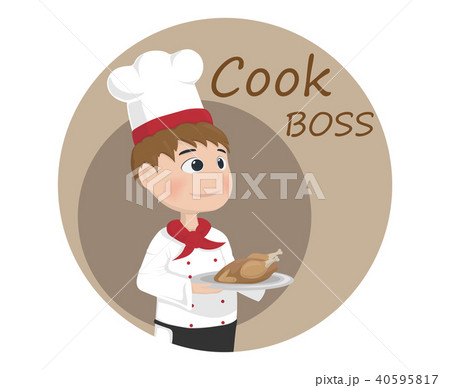 Man cooking chief Vector. Cartoon character Logo Man cooking chief Vector. Cartoon character Logo 40595817